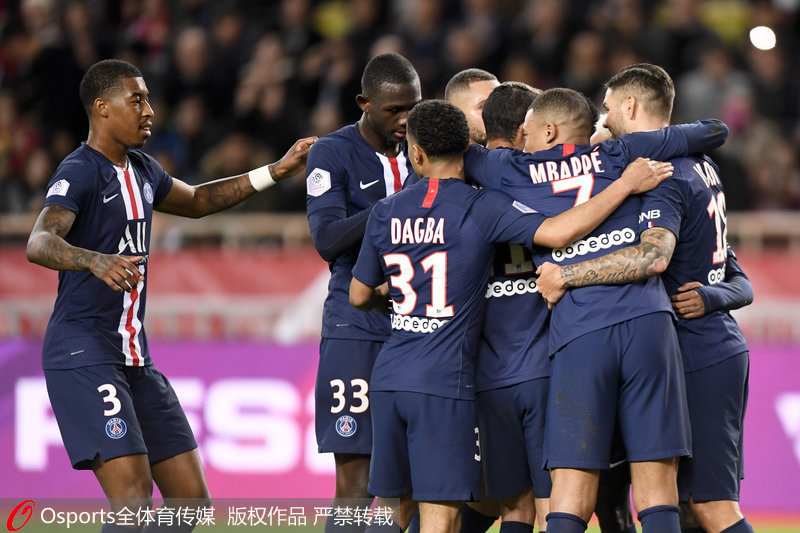  巴黎圣日耳曼替补建功艰难战胜科隆比耶